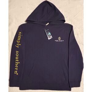 Simply Southern Collection Kid’s YS Purple Be The Light Hooded Sweatshirt NWTs